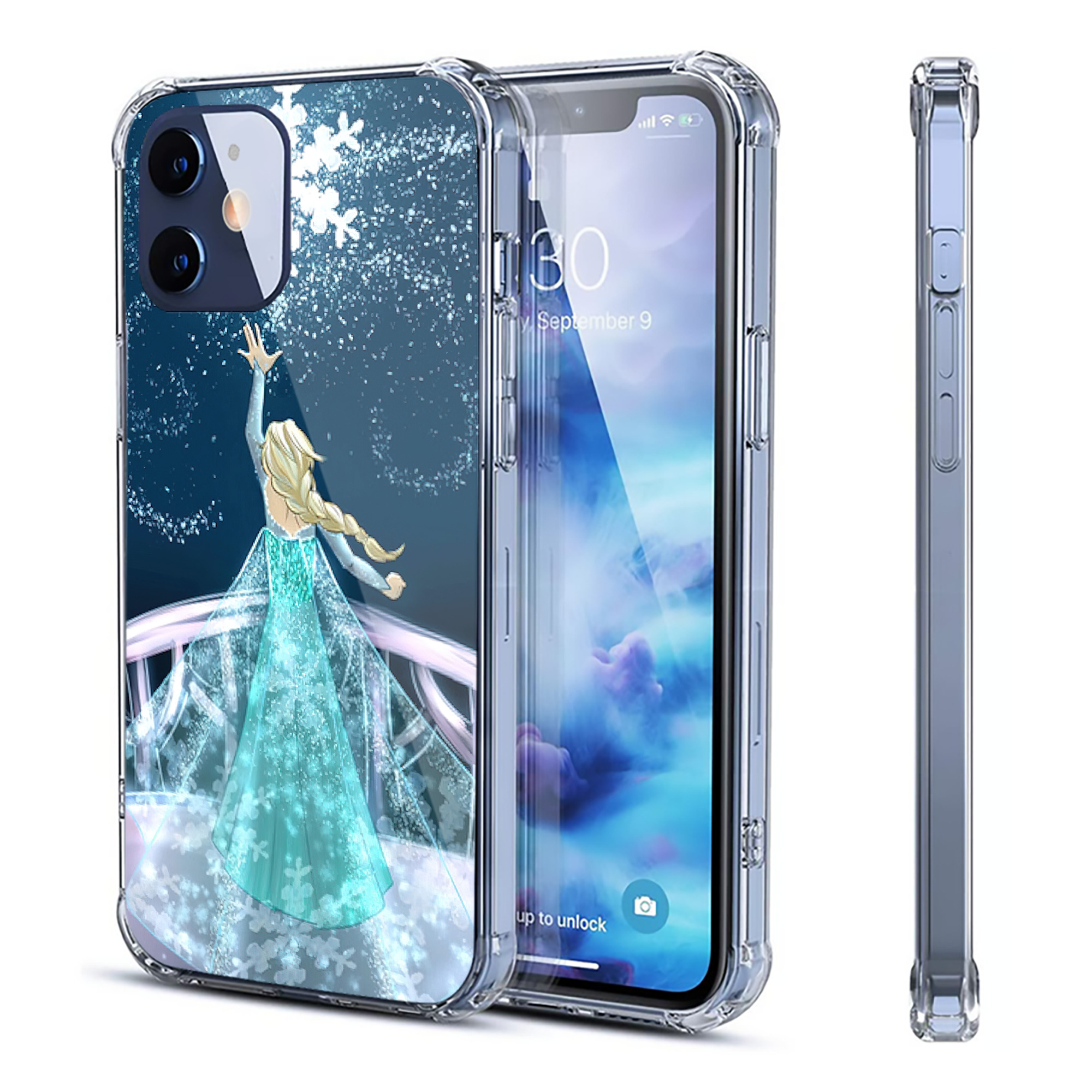 （画像用） アナと雪の女王 アンナ エルサ Frozen Anna Elsa 【iPhone 12シリーズ対応】透明スマホケース（クリアソフトケース）